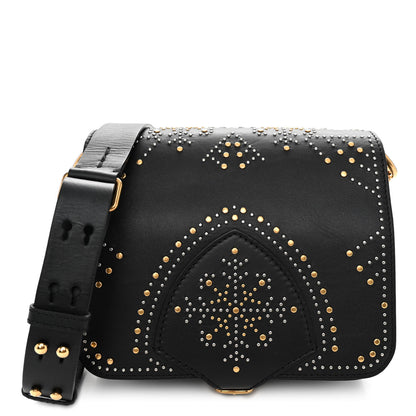Burberry Calfskin Studded Square Satchel Black 1 of 9