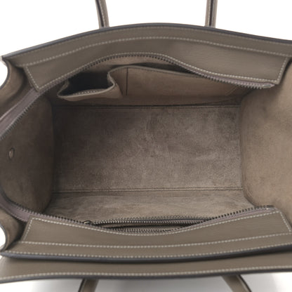 Celine Drummed Calfskin Micro Luggage Souris 5 of 11