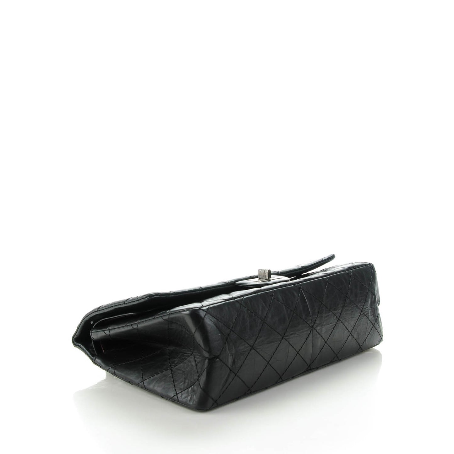 Aged Calfskin Quilted 2.55 Reissue 226 Flap Black