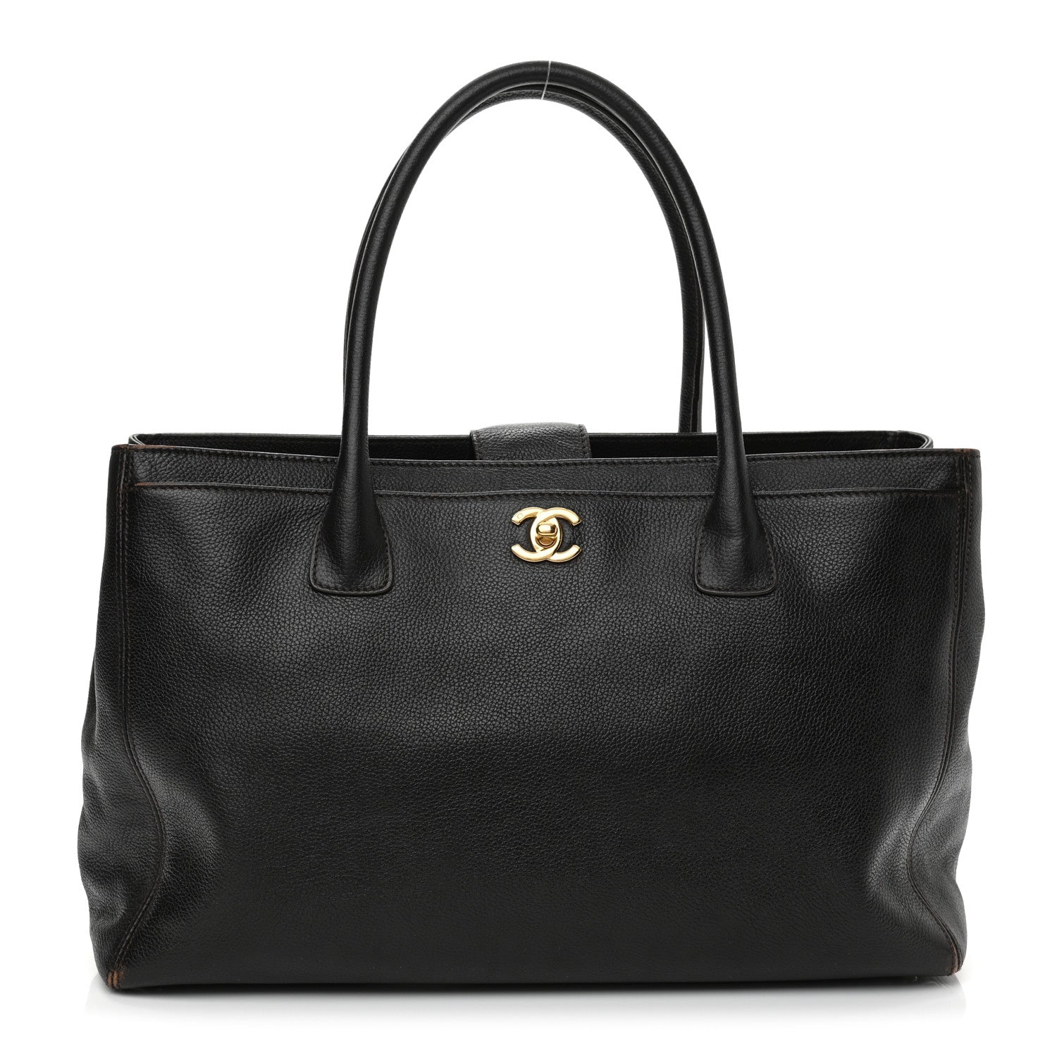 Chanel Calfskin Cerf Executive Shopper Tote Black 1 of 17