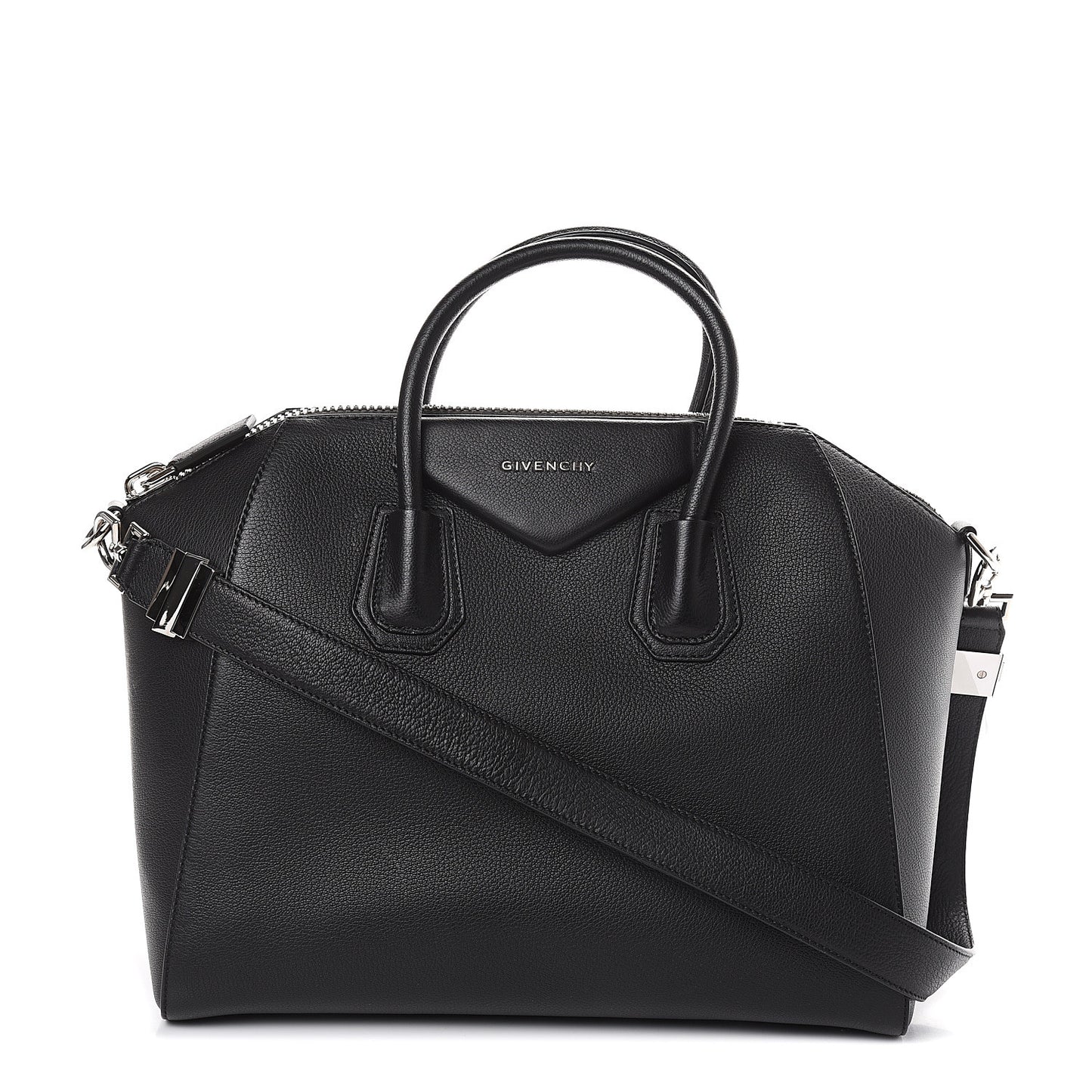 Sugar Goatskin Medium Antigona Black