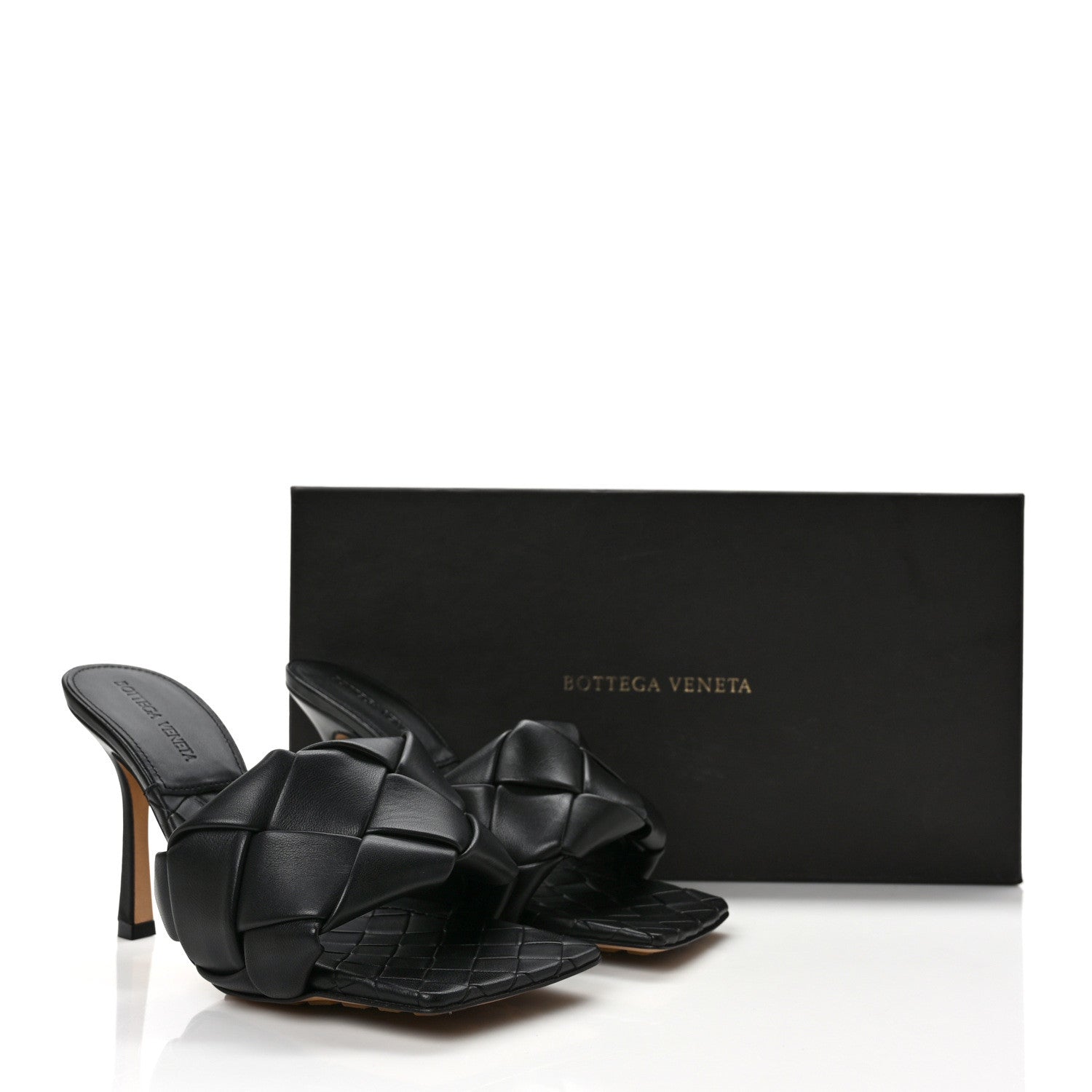 Bottega Veneta Nappa Maxi Intrecciato Lido Mule Sandals 37 Black 8 of 8