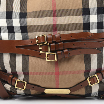 Burberry House Check Bridle Calfskin Medium Gosford Hobo Dark Tan 14 of 14