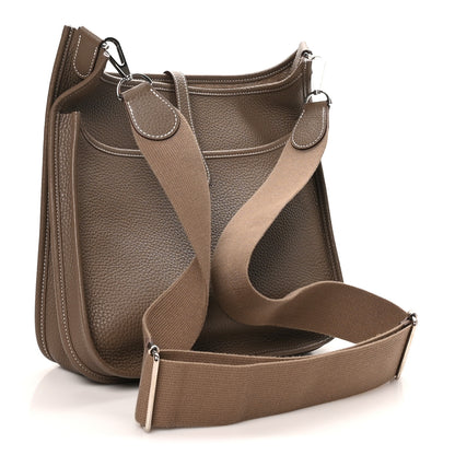Hermes Taurillon Clemence Evelyne III PM Etoupe 3 of 10