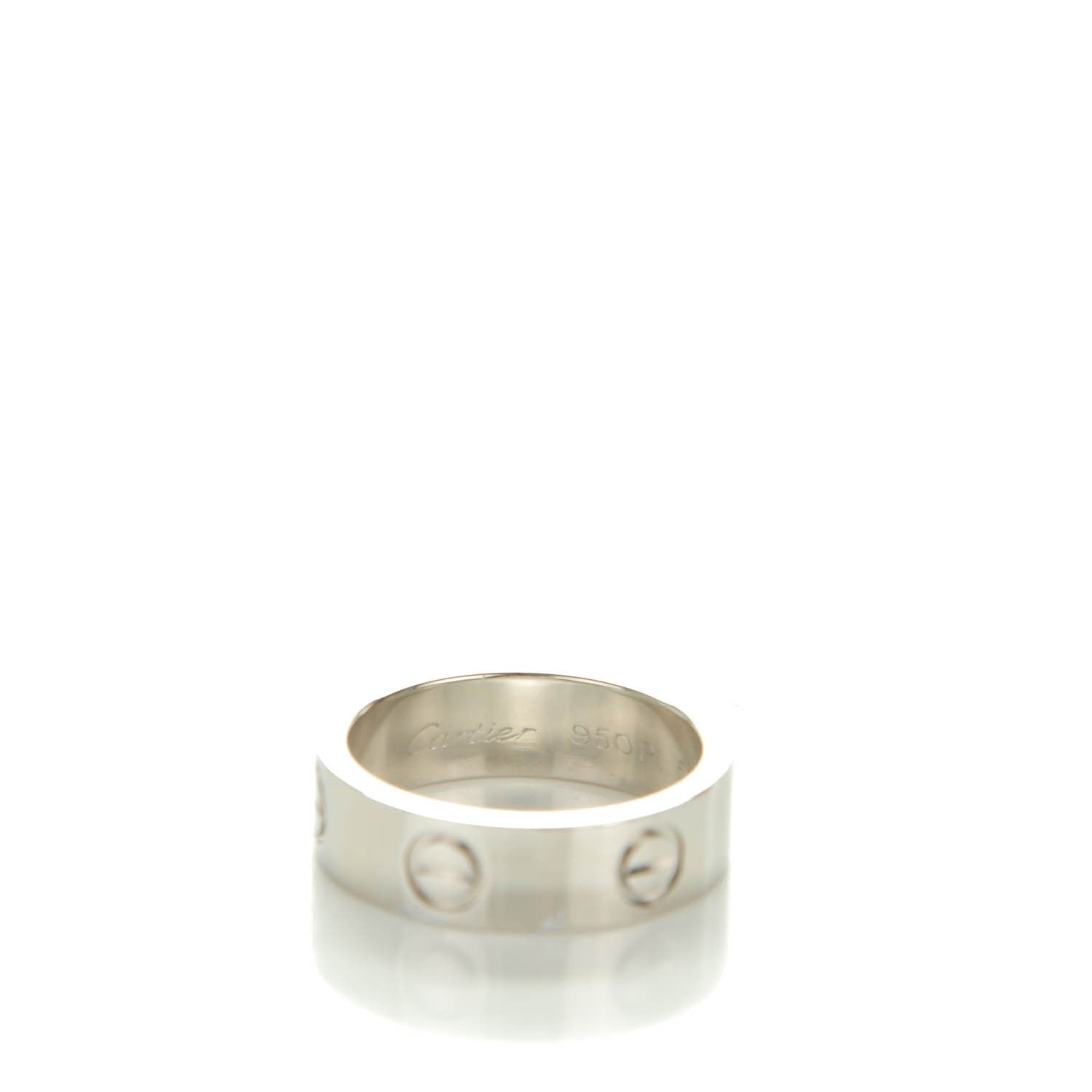 Cartier Platinum 5.5mm LOVE Ring 51 5.75 3 of 5