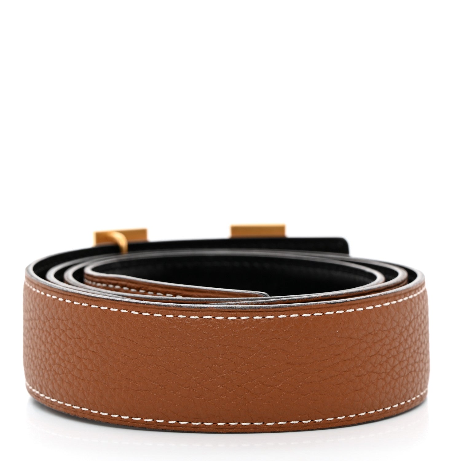 Hermes Swift Togo 32mm H Belt 90 Black Gold 4 of 10