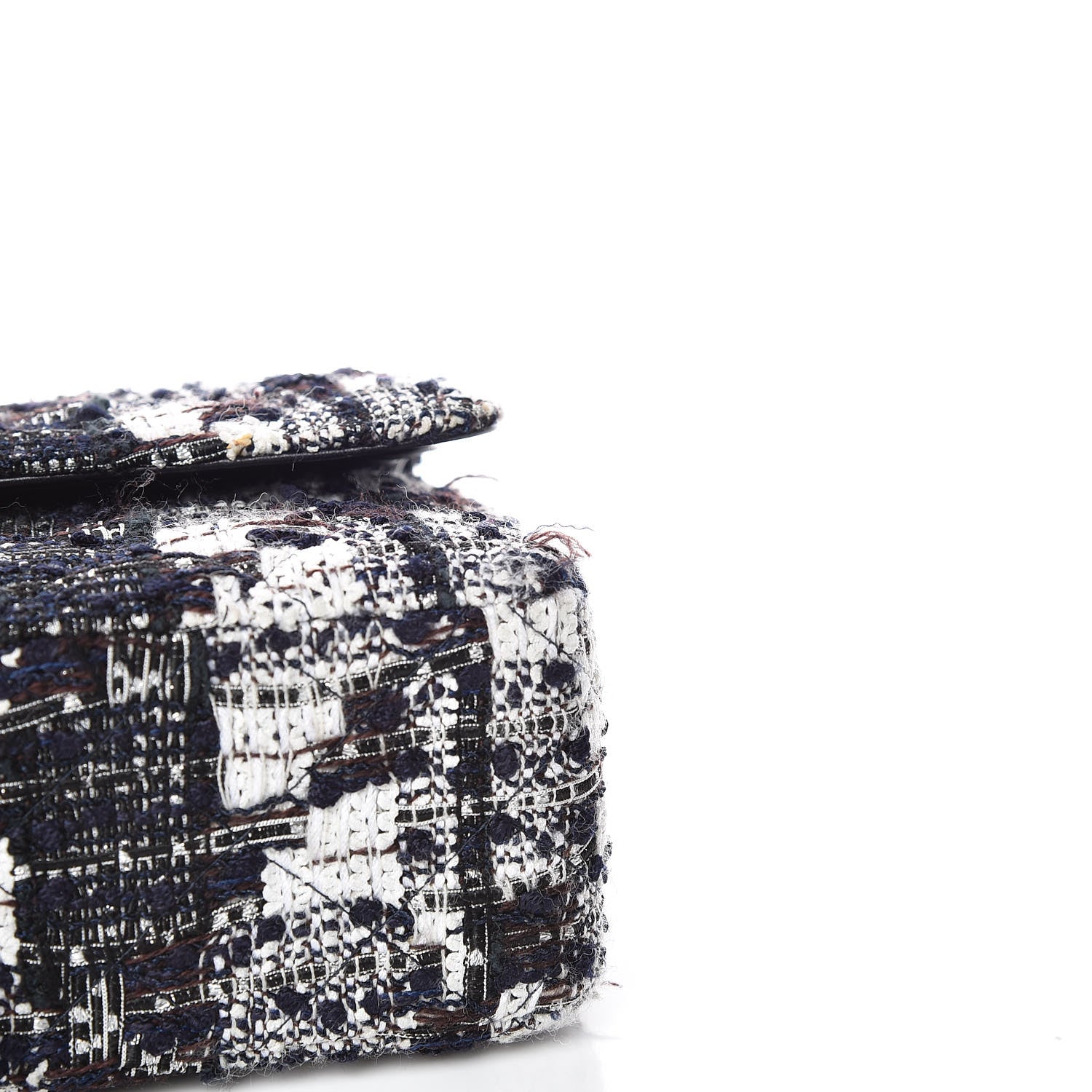 Chanel Tweed Medium Double Flap Blue White 10 of 10