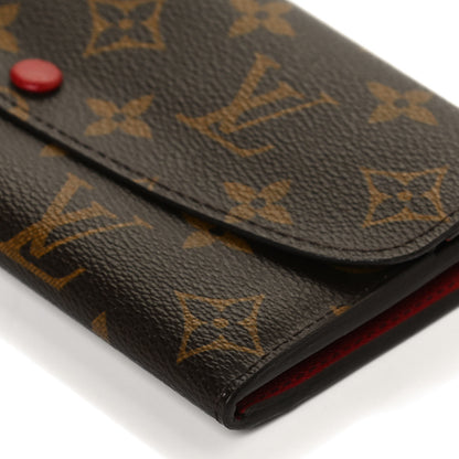 Louis Vuitton Monogram Emilie Wallet Rouge 9 of 12