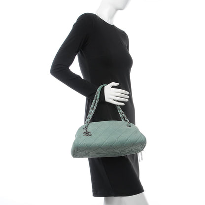 Chanel Iridescent Calfskin Medium Just Mademoiselle Bowler Green 2 of 11