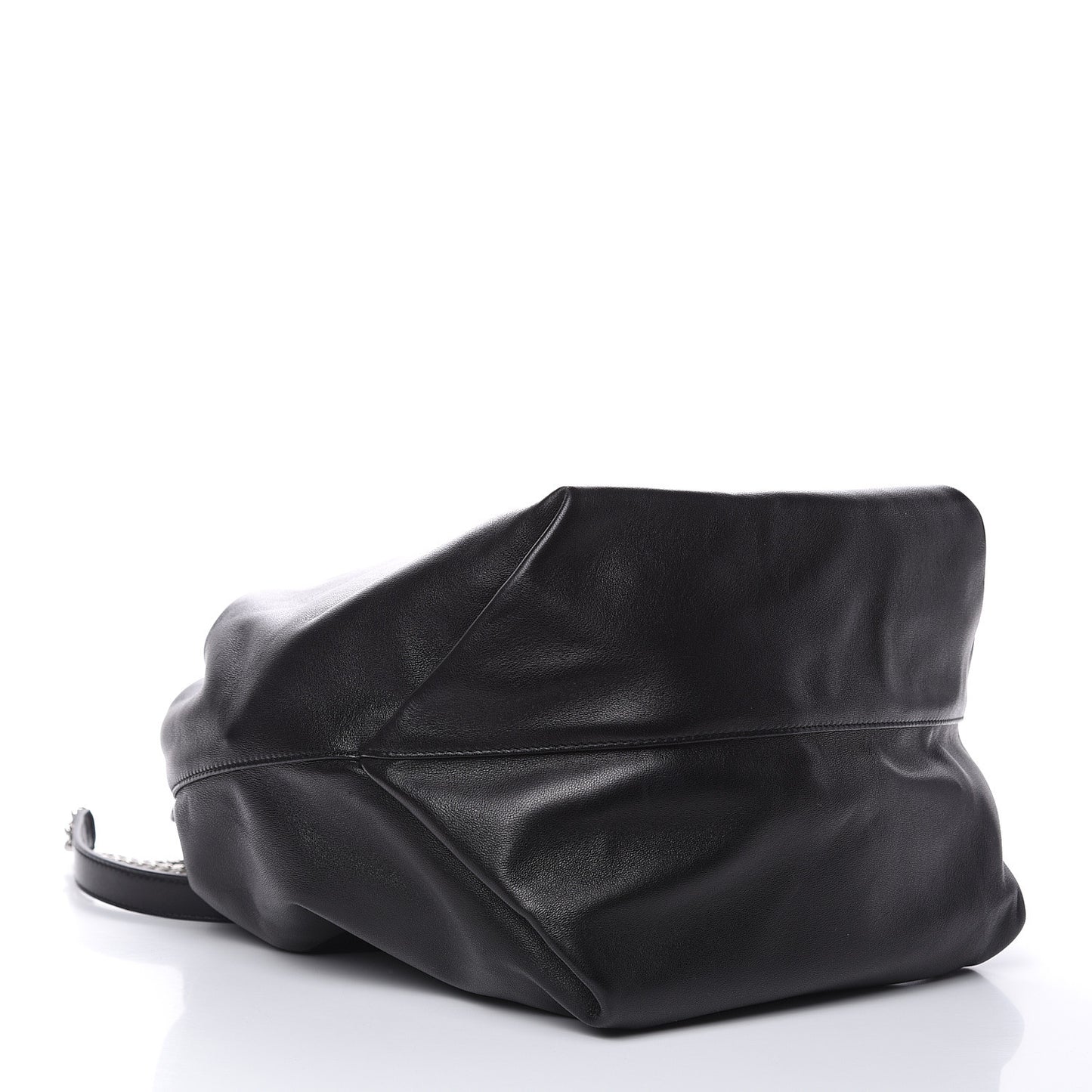 Lambskin Teddy Drawstring Bag Black