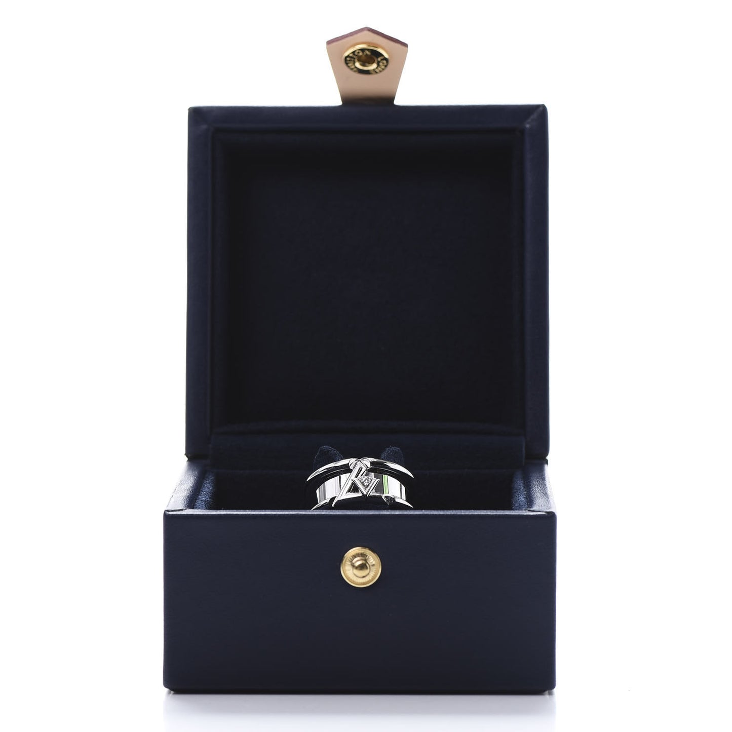 18K White Gold Diamond Volt One Band Ring 55 7.25