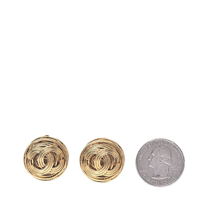 Chanel CC Clip On Earrings Gold 2 of 5