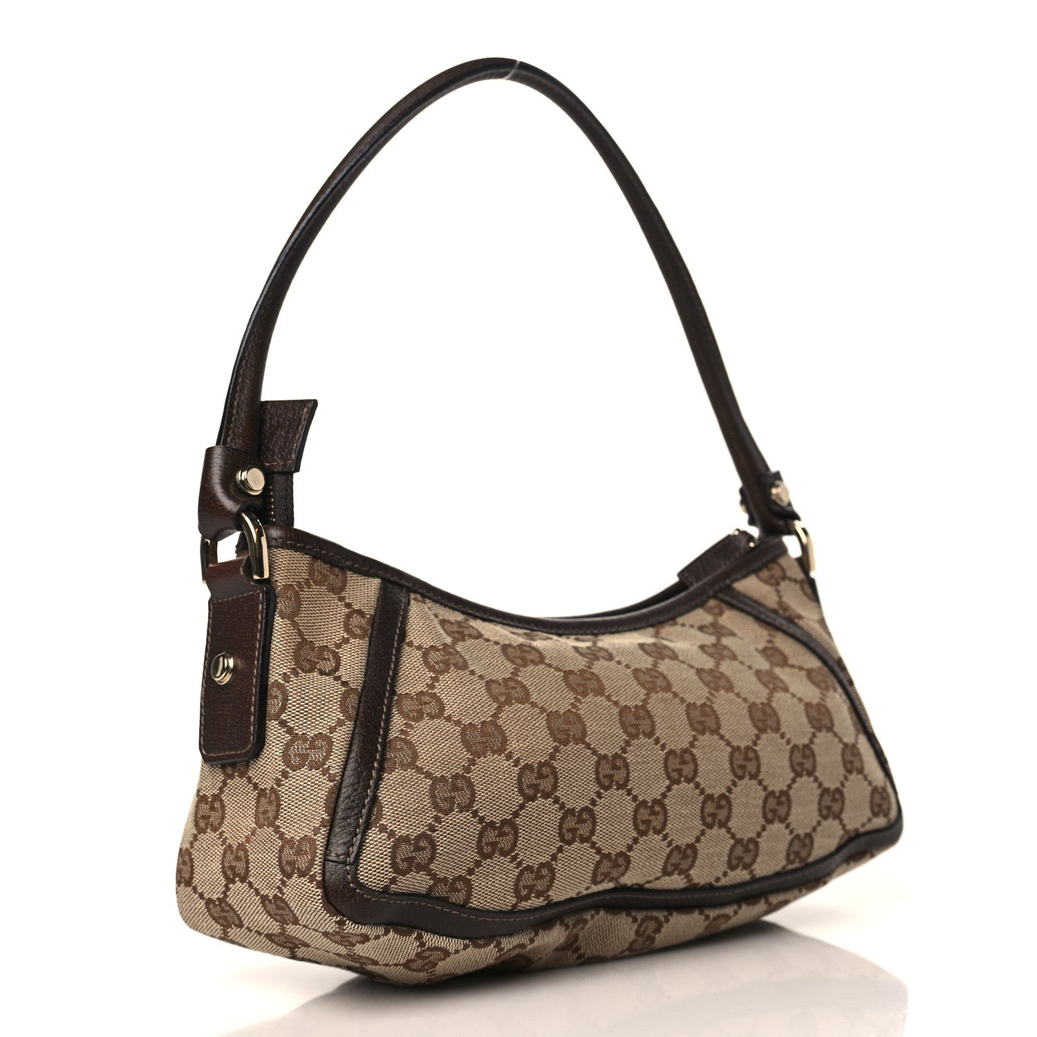 Gucci Monogram D Ring Abbey Pochette Brown 3 of 9