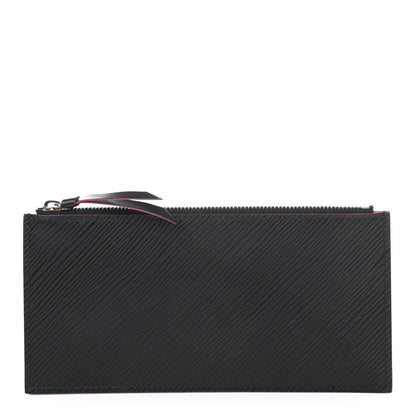 Louis Vuitton Epi Felicie Chain Wallet Zippered Insert Black Hot Pink 1 of 6