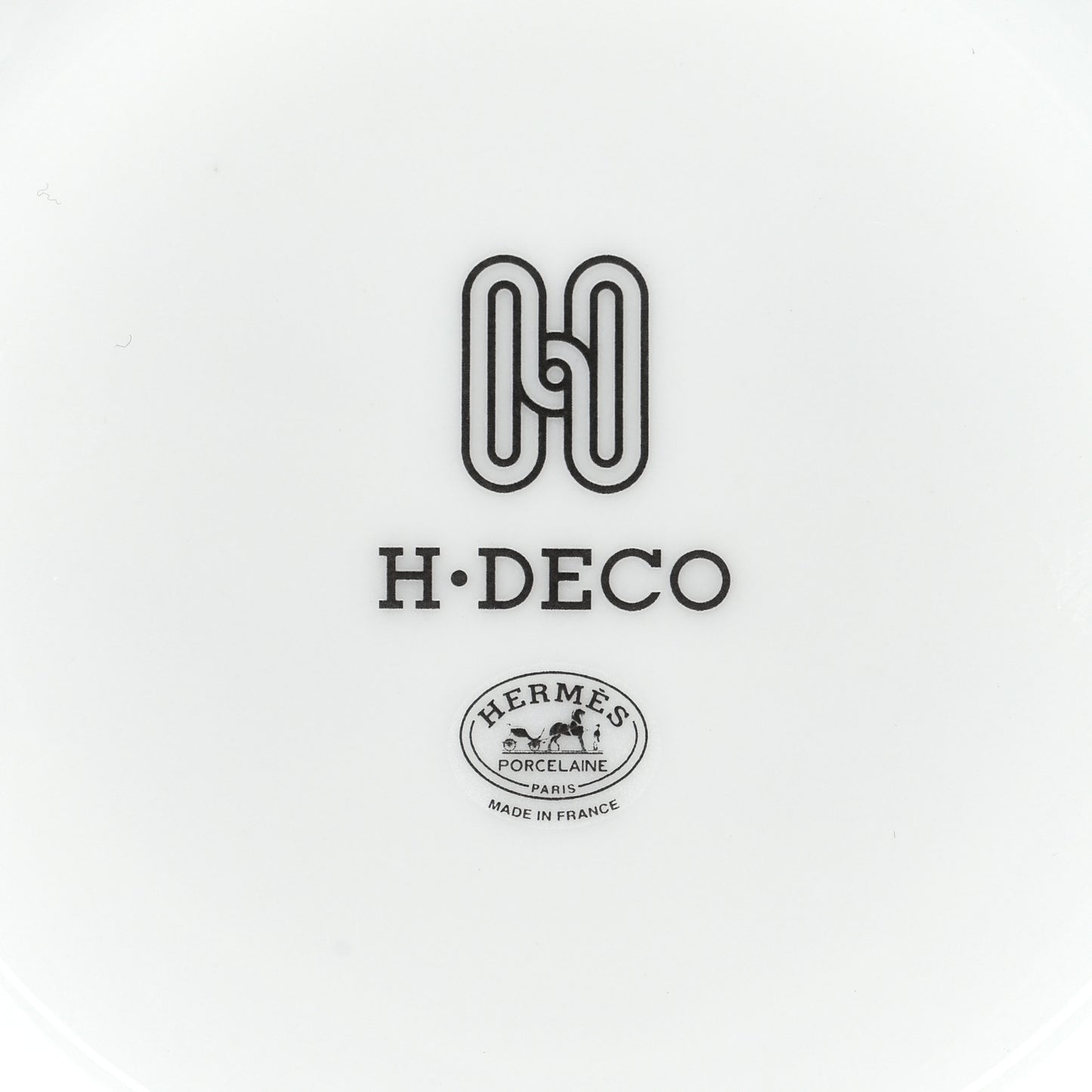 Porcelain H Deco Bread And Butter Plates Set of 2 Black White