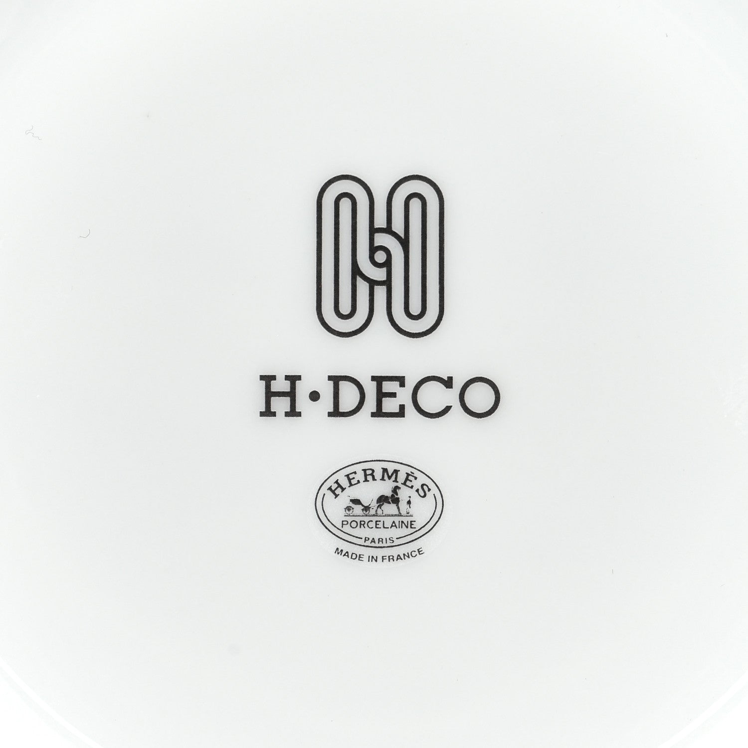 Hermes Porcelain H Deco Bread And Butter Plates Set of 2 Black White 5 of 7
