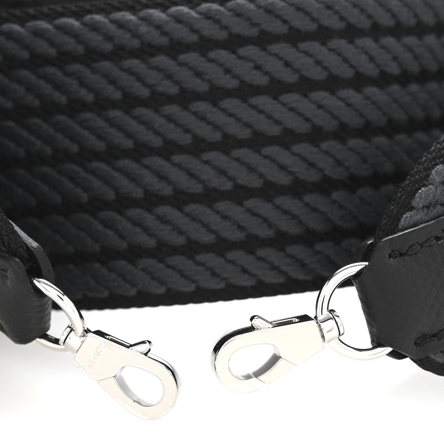 Toile Epsom 50mm Sangle Cordage Shoulder Strap Black Gris Misty
