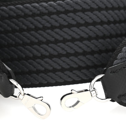 Hermes Toile Epsom 50mm Sangle Cordage Shoulder Strap Black Gris Misty 3 of 4