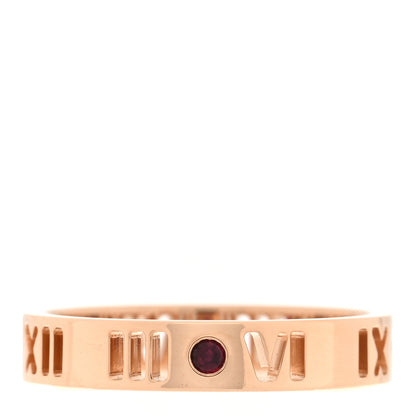 Tiffany 18K Rose Gold Ruby Atlas Pierced Ring 52 6 1 of 4