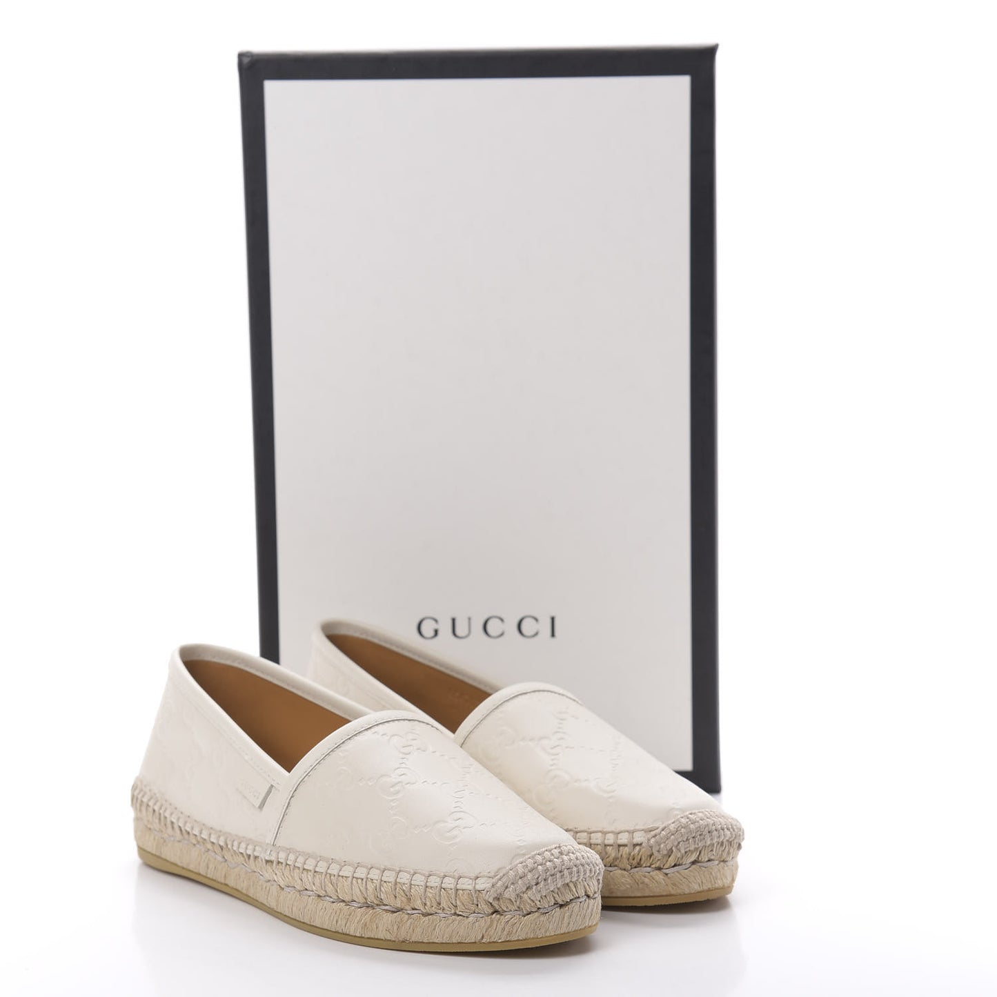 Guccissima Signature Espadrilles 35 Mystic White