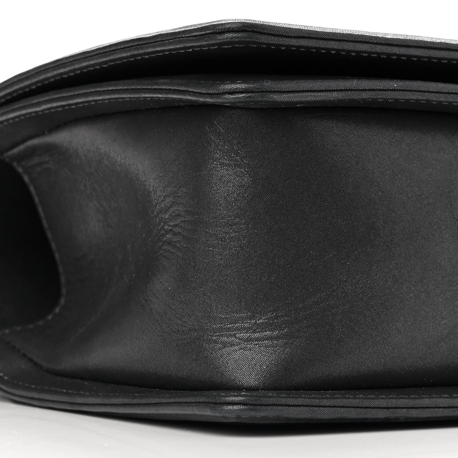 Chanel Iridescent Calfskin Embellished Double Stitch Medium Boy Flap Charcoal 9 of 16
