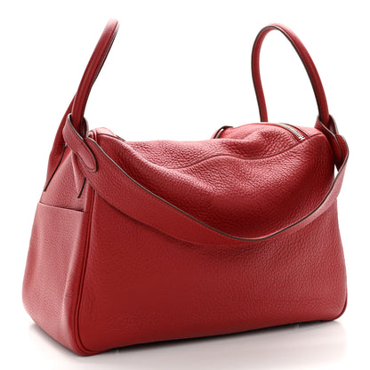 Hermes Taurillon Clemence Lindy 34 Rouge Vif 3 of 10