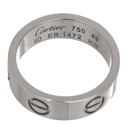Cartier 18K White Gold 5.5mm LOVE Ring 49 5 4 of 4