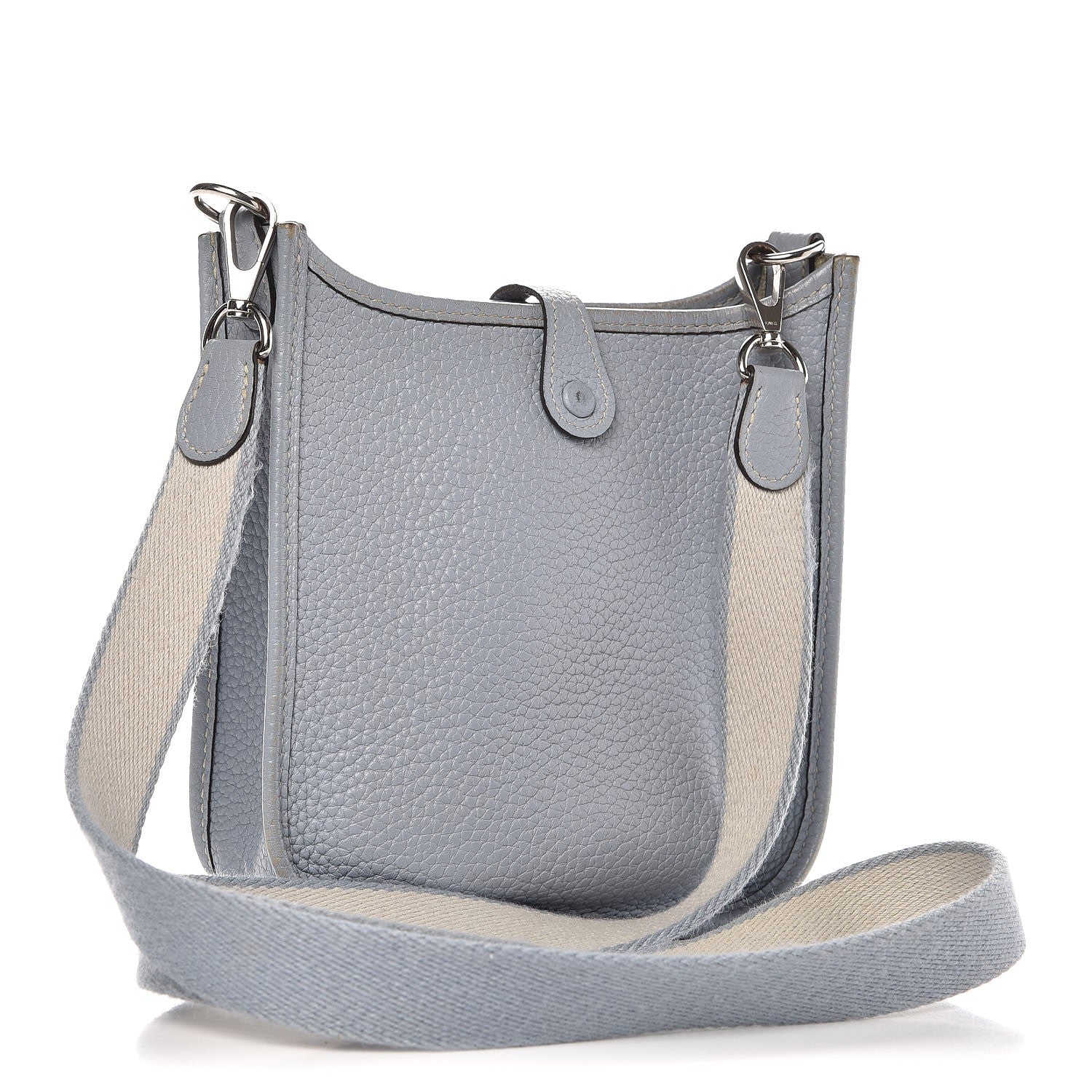 Hermes Taurillon Clemence Amazone Evelyne TPM Bleu Lin 3 of 14