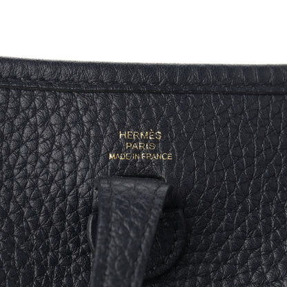 Hermes Taurillon Clemence Amazone Evelyne TPM Bleu Indigo Rose D'Ete Rouge H 5 of 8
