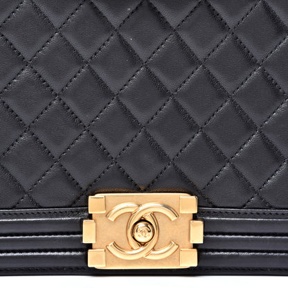 Chanel Lambskin Quilted New Medium Boy Flap Black 10 of 10