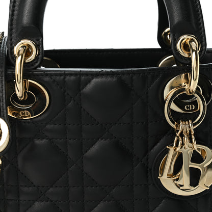 Christian Dior Lambskin Cannage Mini Lady Dior Black 8 of 10