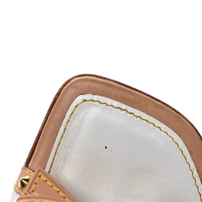 Louis Vuitton Monogram Multicolor Bow Wedge Sandals 40 White 11 of 11