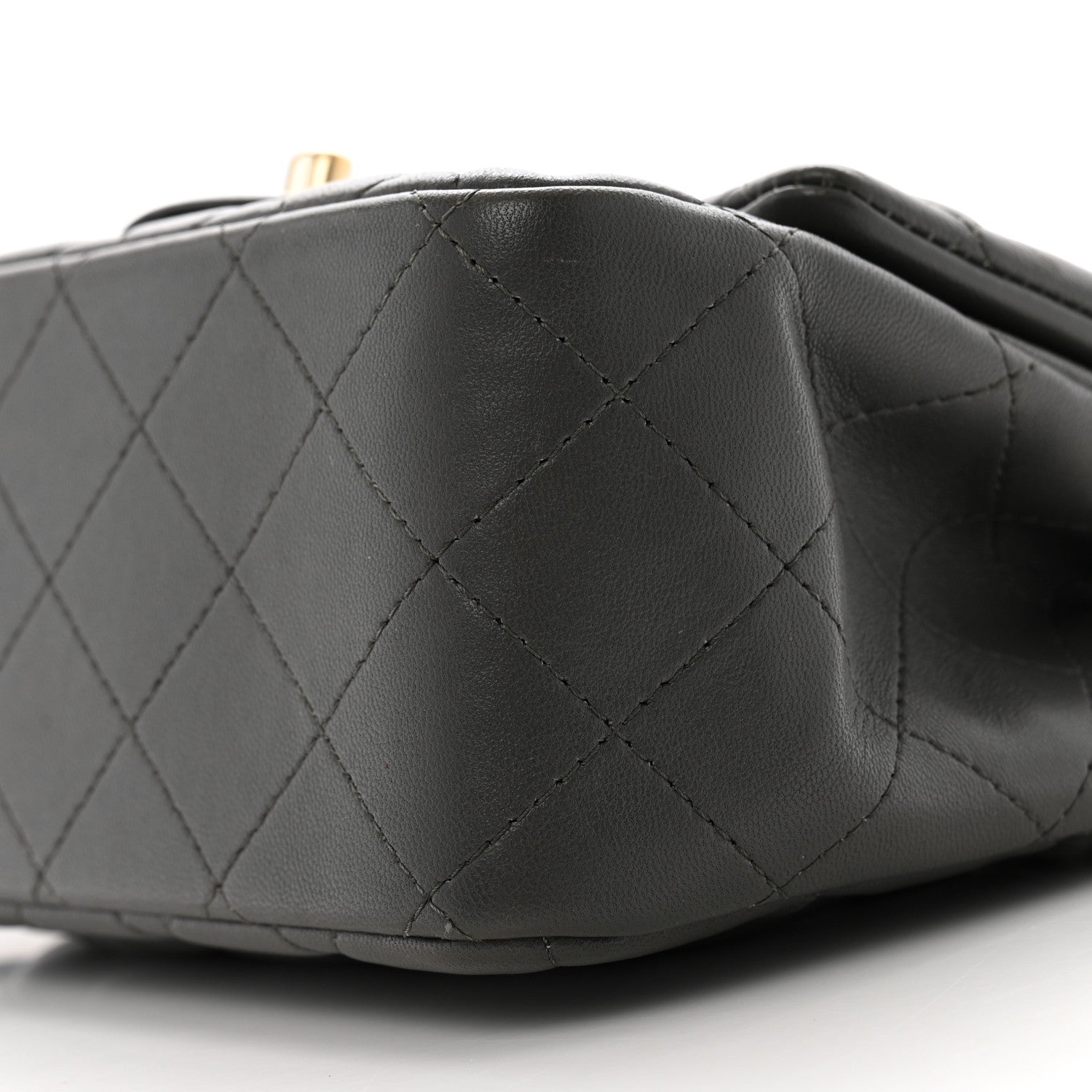 Chanel Lambskin Quilted Mini Square Flap Dark Grey 10 of 13