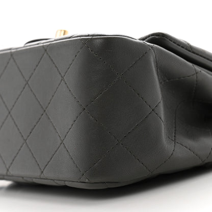 Chanel Lambskin Quilted Mini Square Flap Dark Grey 10 of 13