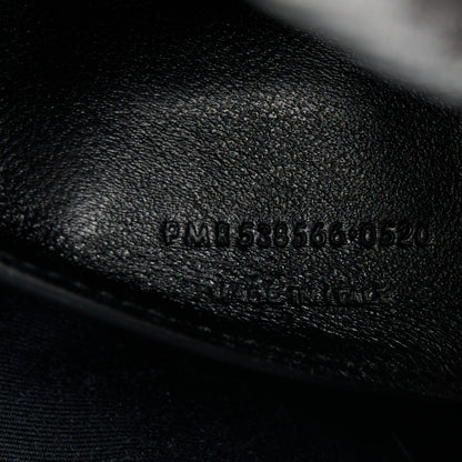 Saint Laurent Crinkled Calfskin Matelasse Monogram Baby Niki Chain Satchel Black 8 of 11