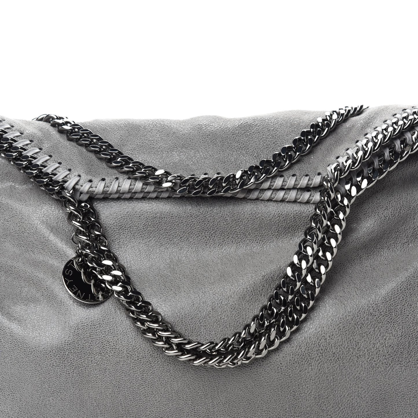 Shaggy Deer Falabella Fold Over Tote Grey