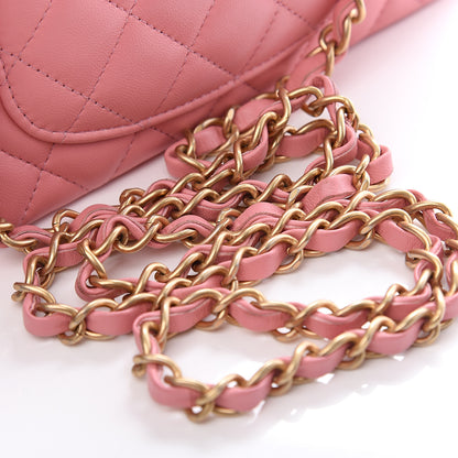 Chanel Lambskin Quilted Mini Rectangular Flap Pink 9 of 14