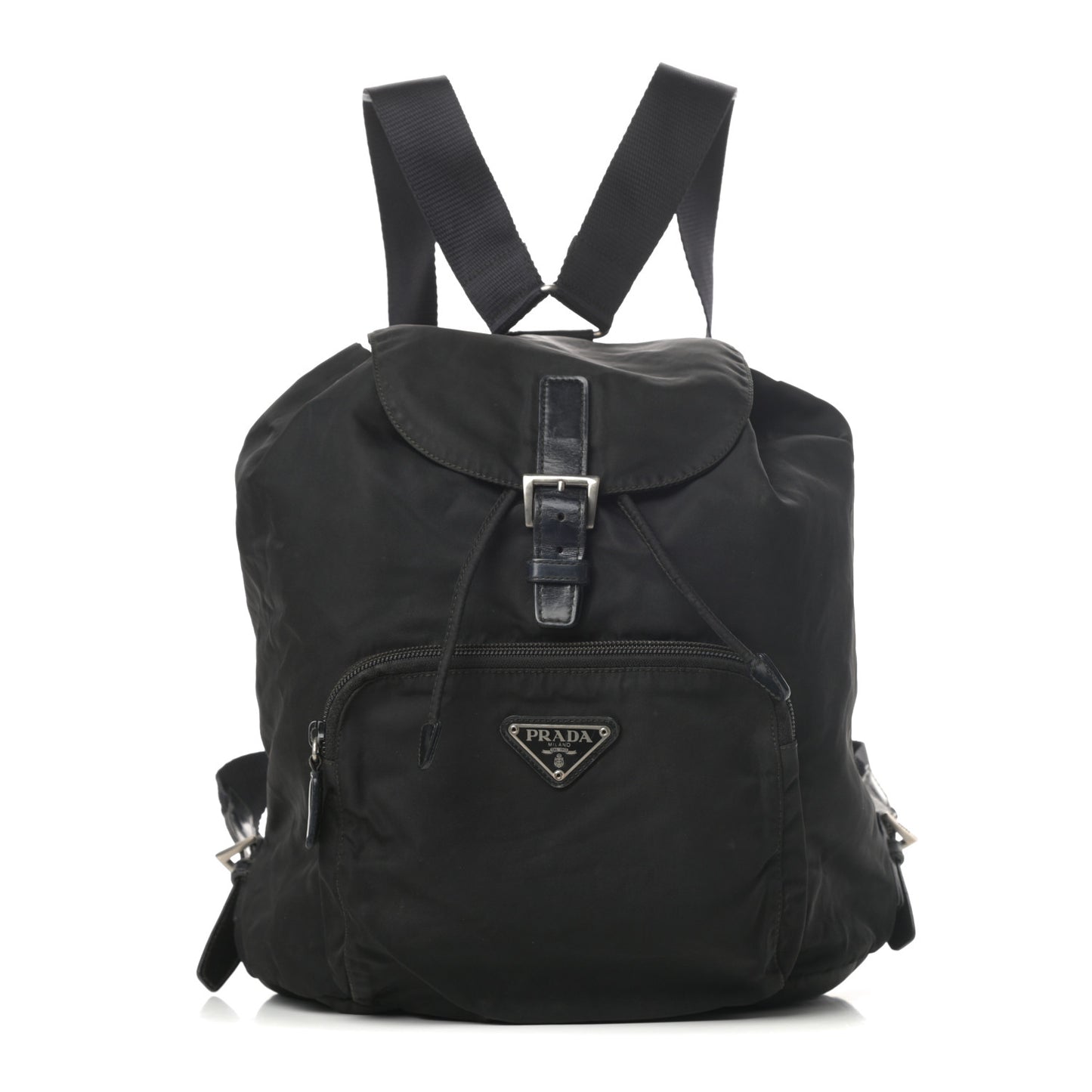 Tessuto Nylon Vela Cinch Backpack Black