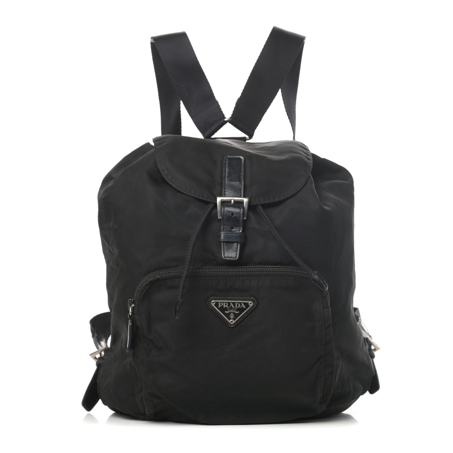 Prada Tessuto Nylon Vela Cinch Backpack Black 1 of 11