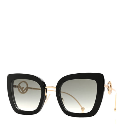 Fendi Acetate Metal F is Fendi Square Cat Eye Sunglasses FF 0408/F/S Black 1 of 7
