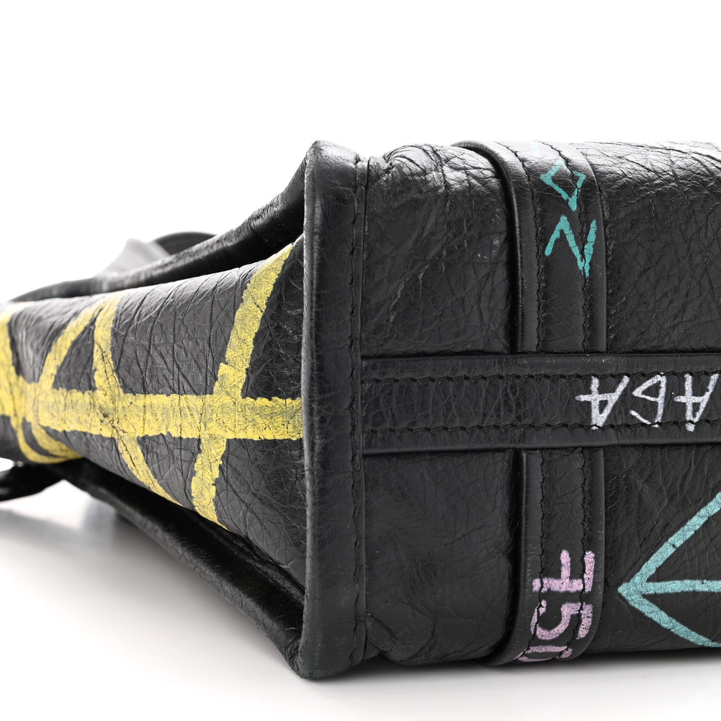 Agneau Arena Graffiti All Over XS Bazar Shopper Tote Black Multicolor