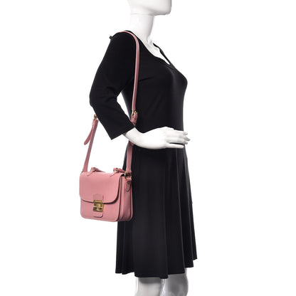 Miu Miu Goatskin Madras Shoulder Bag Rosa 2 of 10
