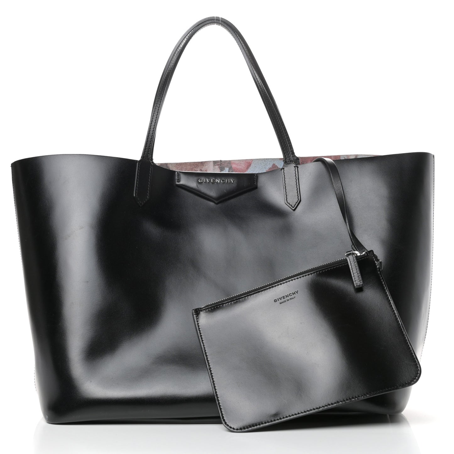 Calfskin Large Antigona Tote Black