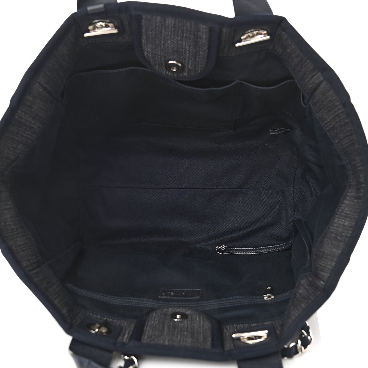 Denim Medium Deauville Tote Dark Blue