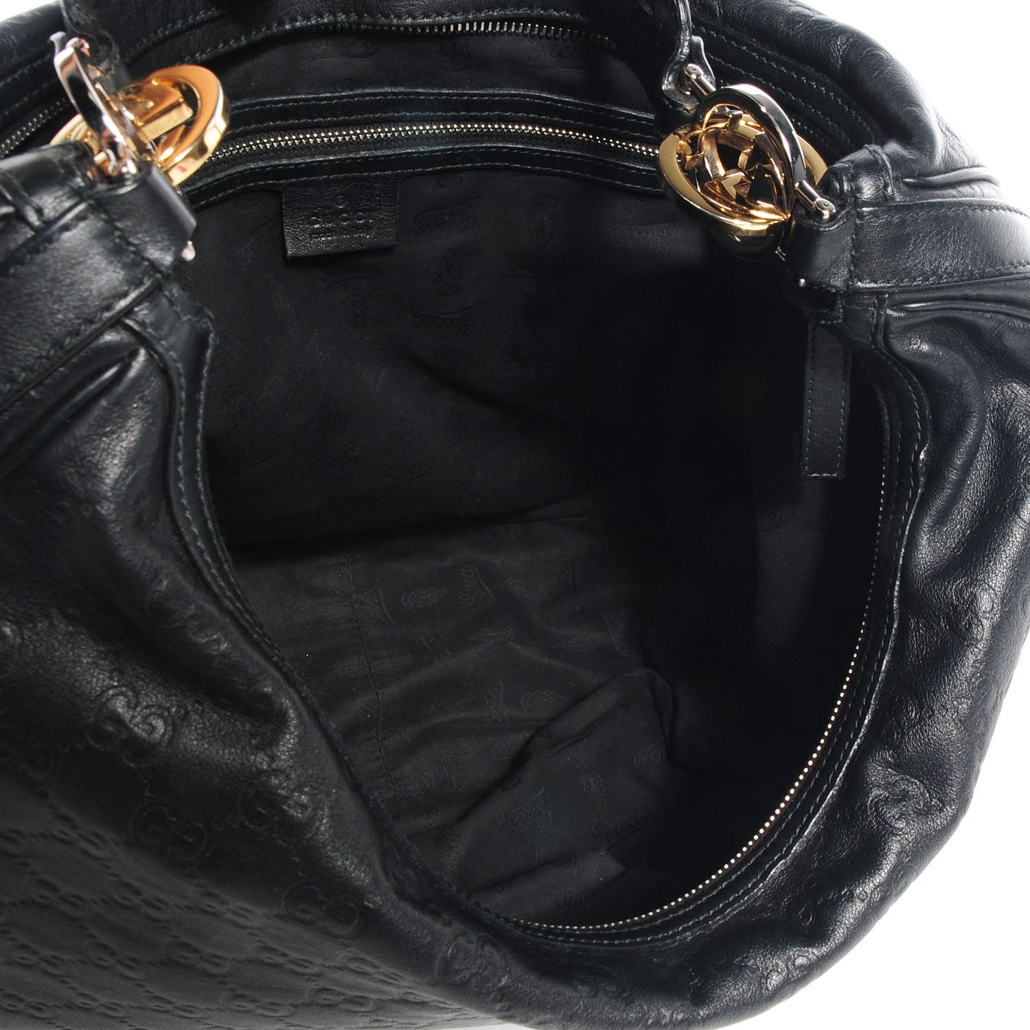 Gucci Guccissima GG Twins Large Hobo Black 5 of 7