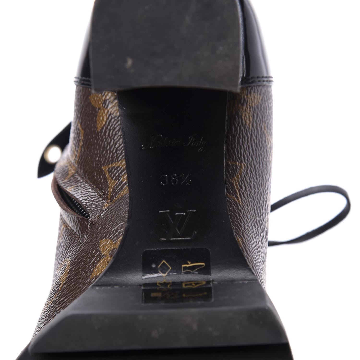 Louis Vuitton Patent Calfskin Monogram Star Trail Ankle Boots 38.5 Black 9 of 9
