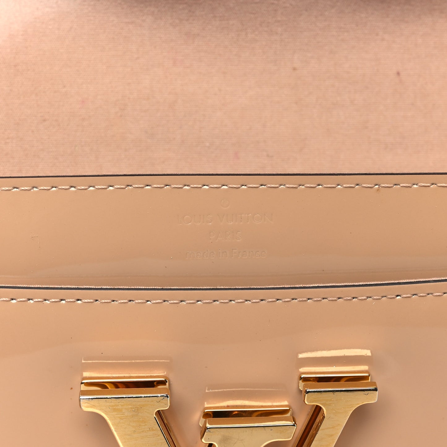 Patent Louise Clutch Nude