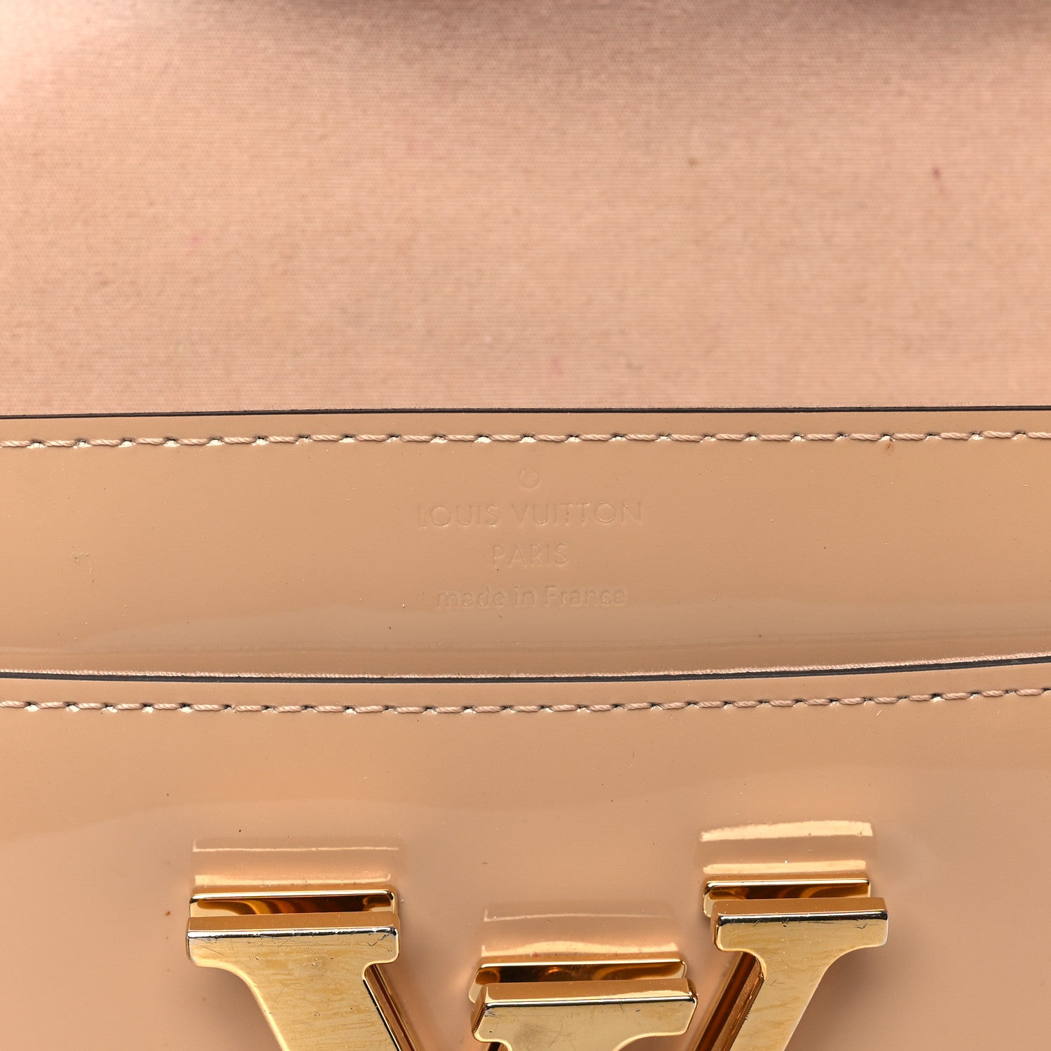 Louis Vuitton Patent Louise Clutch Nude 6 of 10
