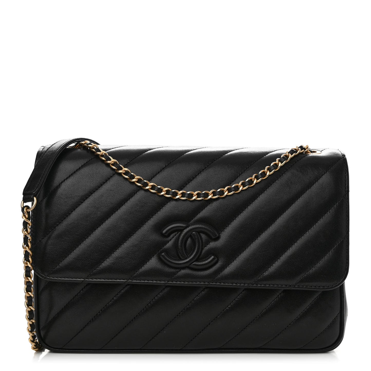 Lambskin Quilted Jumbo Coco Vintage Flap Black