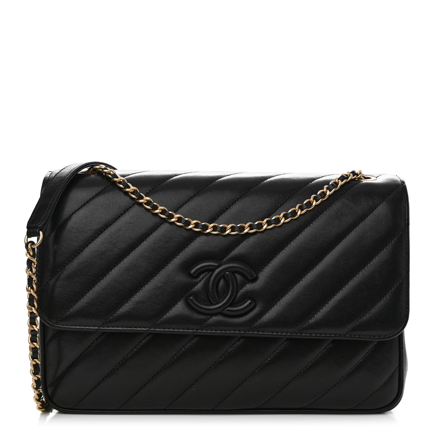 Chanel Lambskin Quilted Jumbo Coco Vintage Flap Black 3 of 11